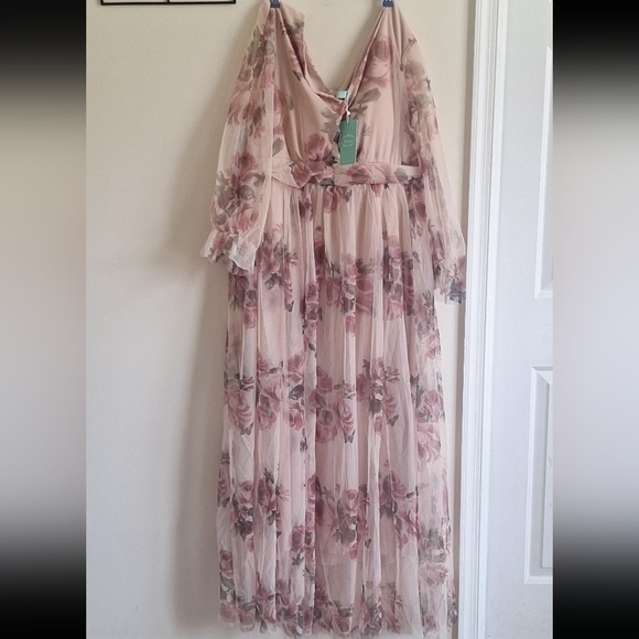 Toleen Plus Size Women Sheer Maxi Dress Size 4XL NWT - Picture 7 of 10